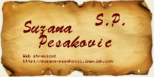 Suzana Pešaković vizit kartica